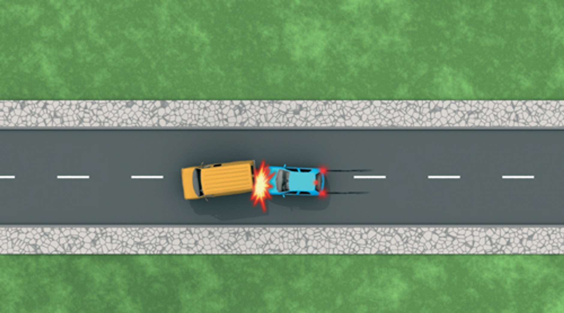 Skręcił "w ciemno"