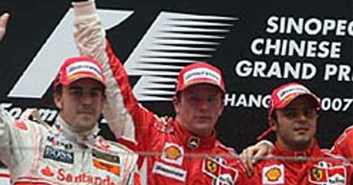 Grand Prix Chin 2007: Kimi Raikkonen najszybszy, Kubica i Hamilton bez punktów (relacja na żywo)