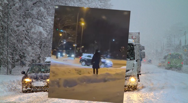 Próbował hamować przed przejściem i zrobił piruet. O krok od tragedii