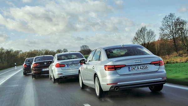 Benzynowe sedany - Audi A4, BMW 318i, Mercedes C 180 i VW Passat - dane techniczne, wymiary, spalanie