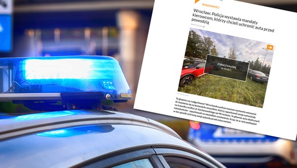 Dostali mandaty za to, że chcieli uratować samochody przed powodzią? Policja wyjaśnia sprawę