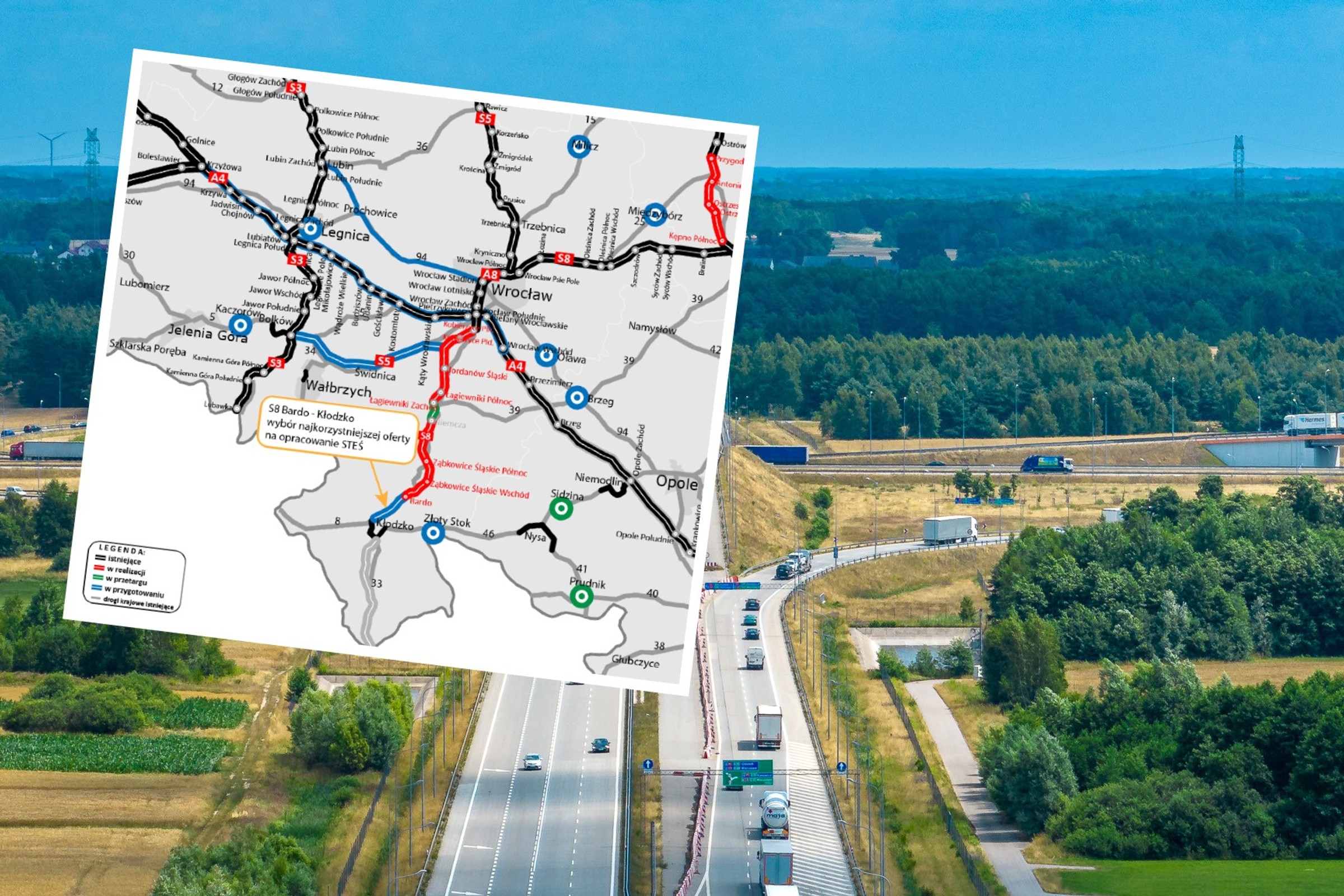 Za ponad osiem mln zrobią STEŚ dla drogi S8. Coraz bliżej ekspresówki do Czech