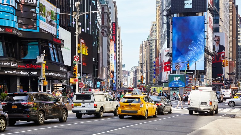 Korek na Broadwayu w Nowym Jorku