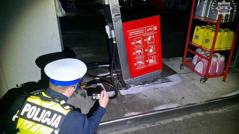 Groźne zdarzenie na stacji paliw w Mysłowicach