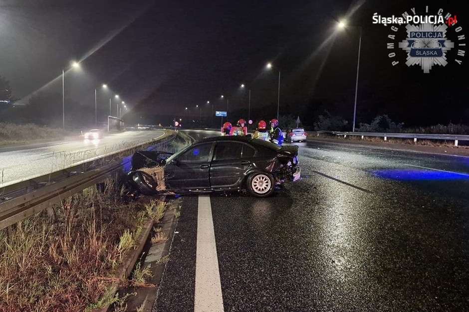 Wypadek na autostradzie A4 w Rudzie Śląskiej