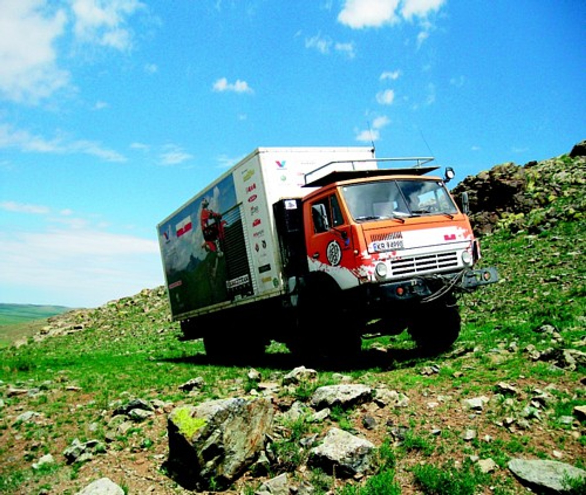 Kamazem i motocyklami po Mongolii