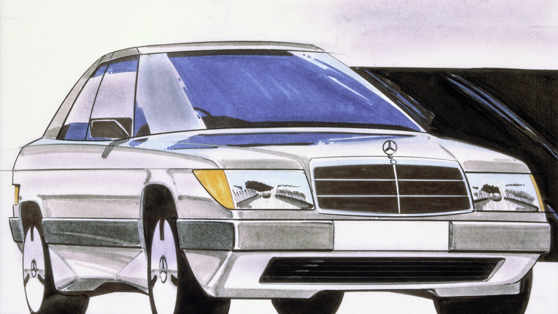 Mercedes W124 ma 35 lat: pierwsze szkice nowego modelu.