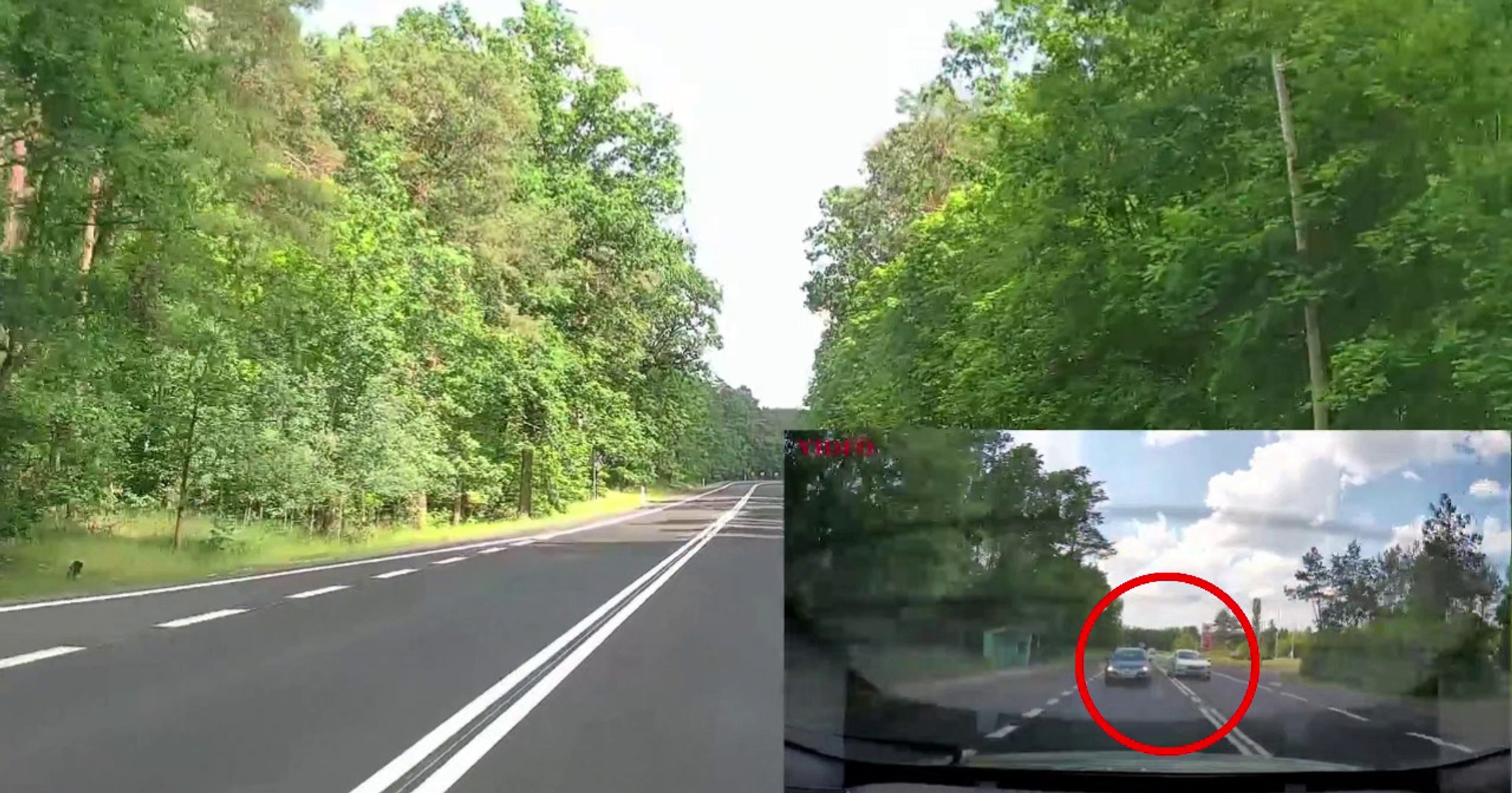 Wyprzedzał na skrzyżowaniu, na podwójnej ciągłej. Nagranie trafiło do policjantów