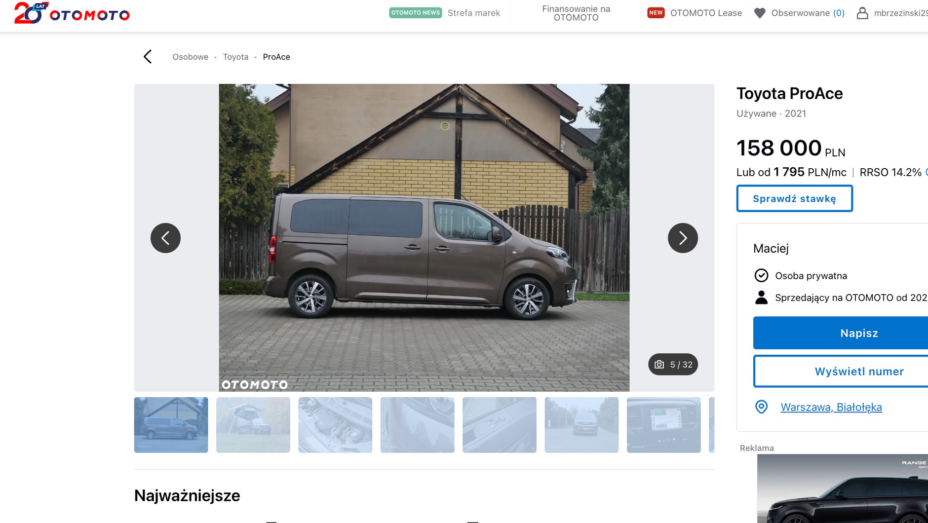 Ogłoszenie na Otomoto