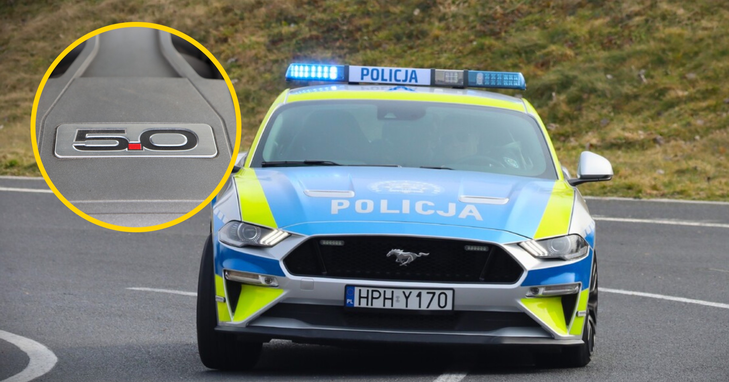 Policyjny Ford Mustang 5.0 V8
