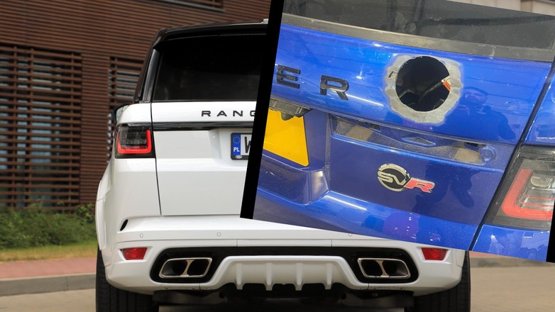 Dziura w tylnej klapie Range Rovera