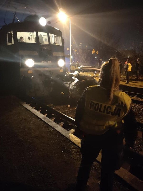Wypadek na przejeździe kolejowym