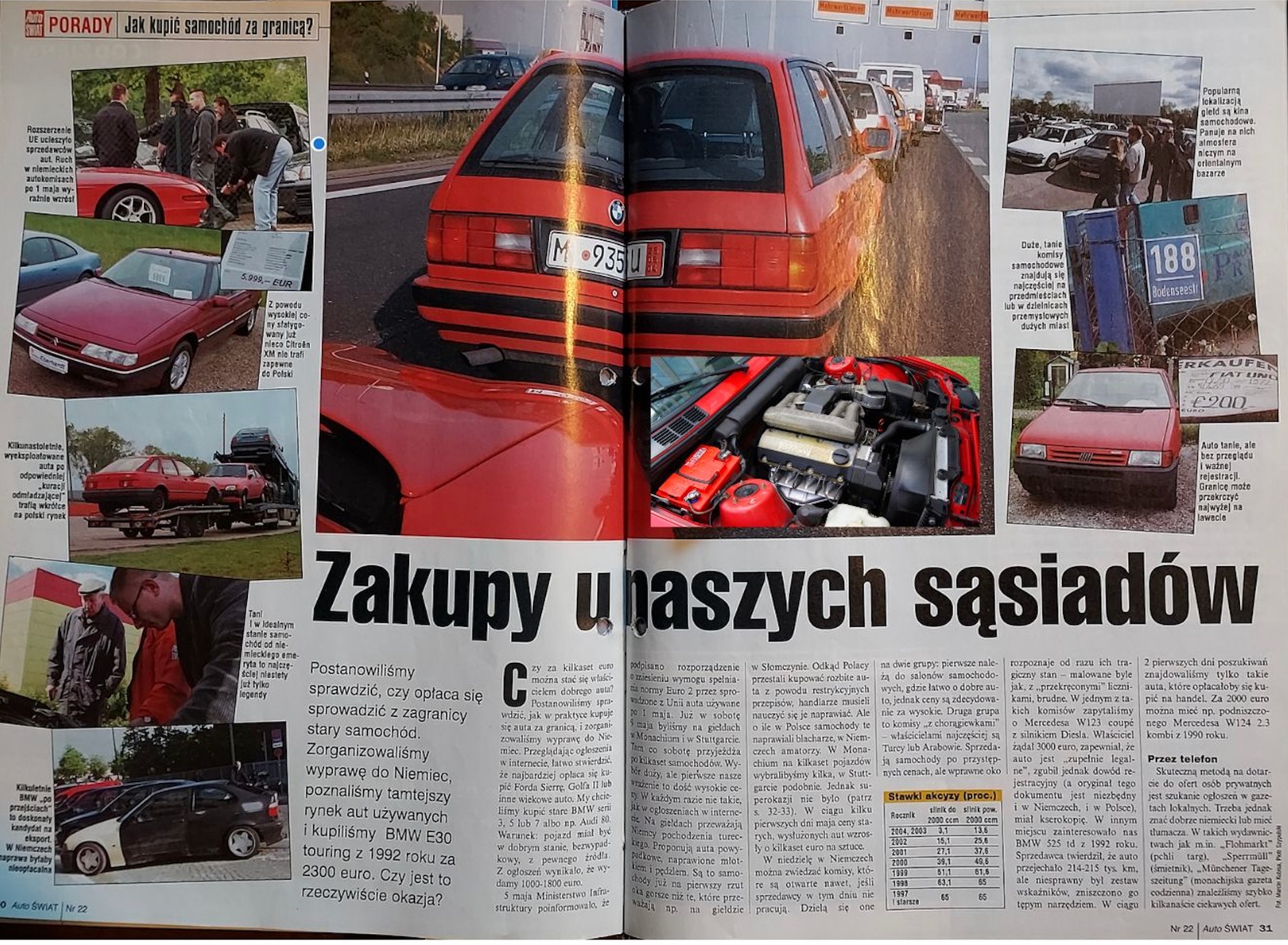 Reportaż z wyjazdu po auto do Niemiec w 2004 r.