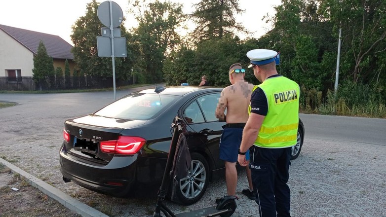 31-latek z Grudziądza został zatrzymany za jazdę hulajnogą elektryczną w stanie nietrzeźwości