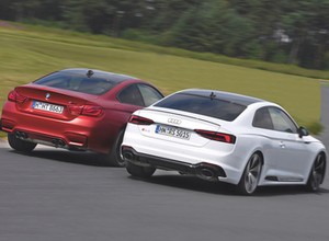 Audi RS5 kontra BMW M4 na torze - jeden prycha, drugi dymi