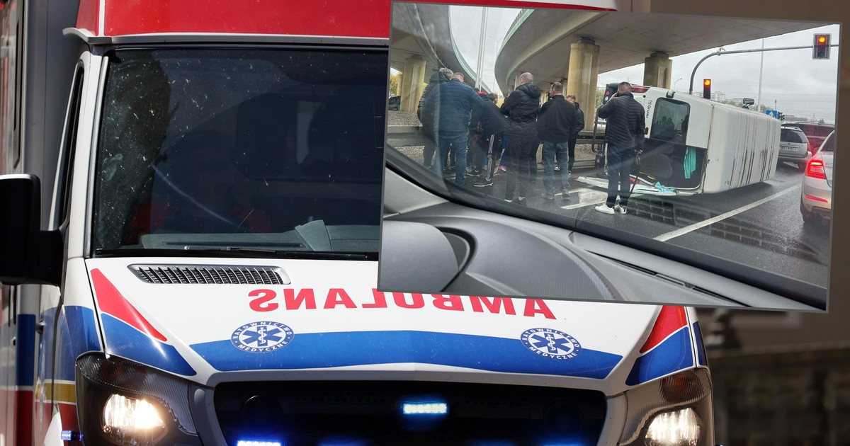 Wypadek w Białymstoku. Siedmioro dzieci z busa trafiło do szpitala