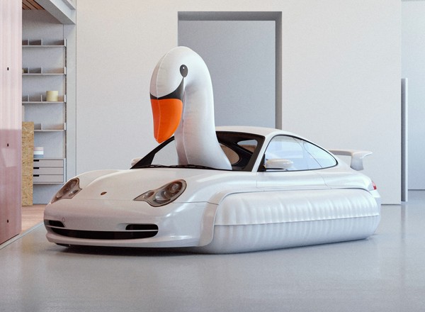 Dmuchany łabędź Porsche 911 powstał naprawdę. To nie clickbait