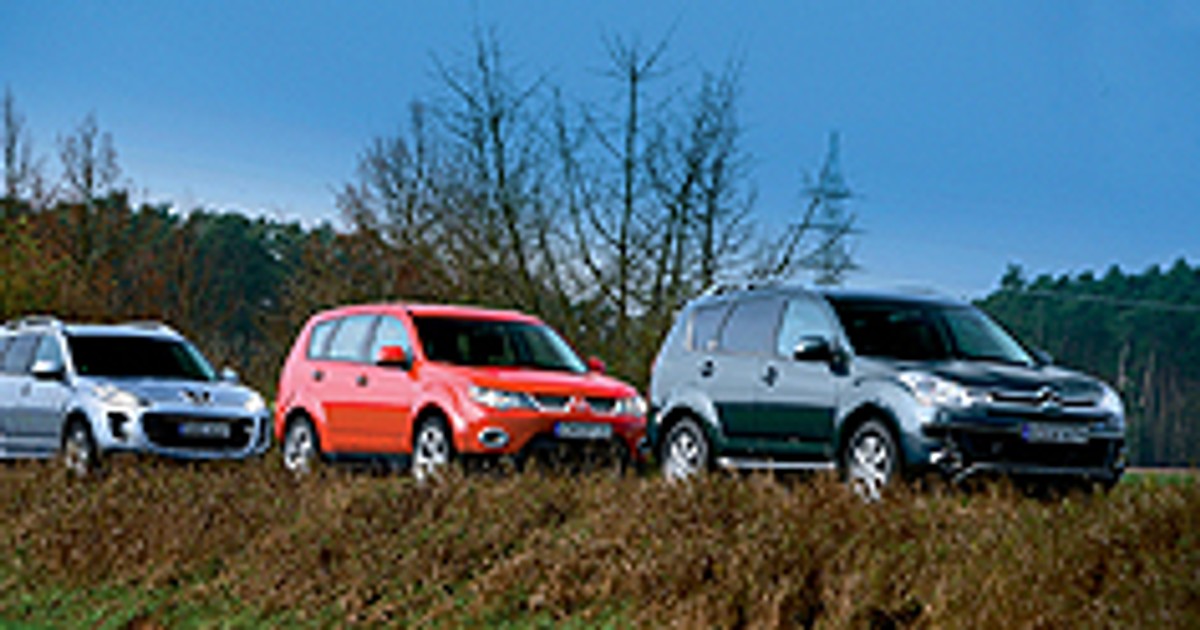 Citroen C-Crosser, Mitsubishi Outlander i Peugeot 4007 - Trójka z jednej stajni