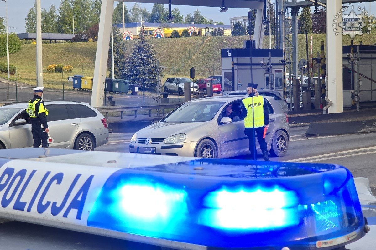 Kontrola trzeźwości na autostradzie A4