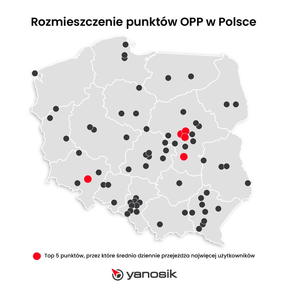 Odcinkowe pomiary prędkości w Polsce styczeń 2025 r.