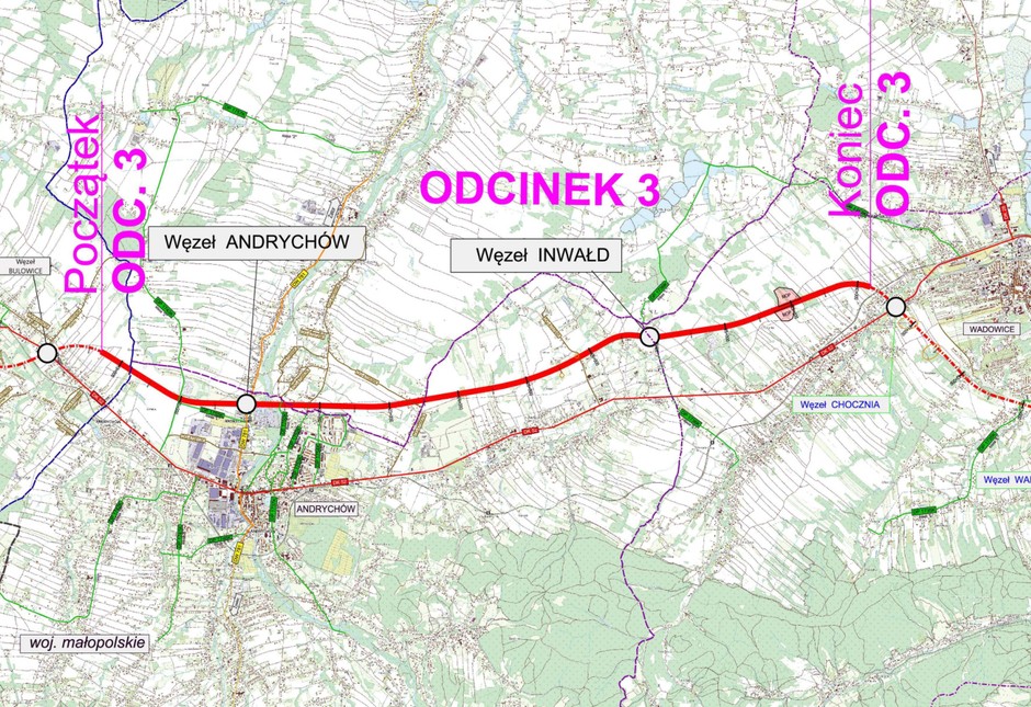 Beskidzka Droga Integracyjna - mapy nowych odcinków