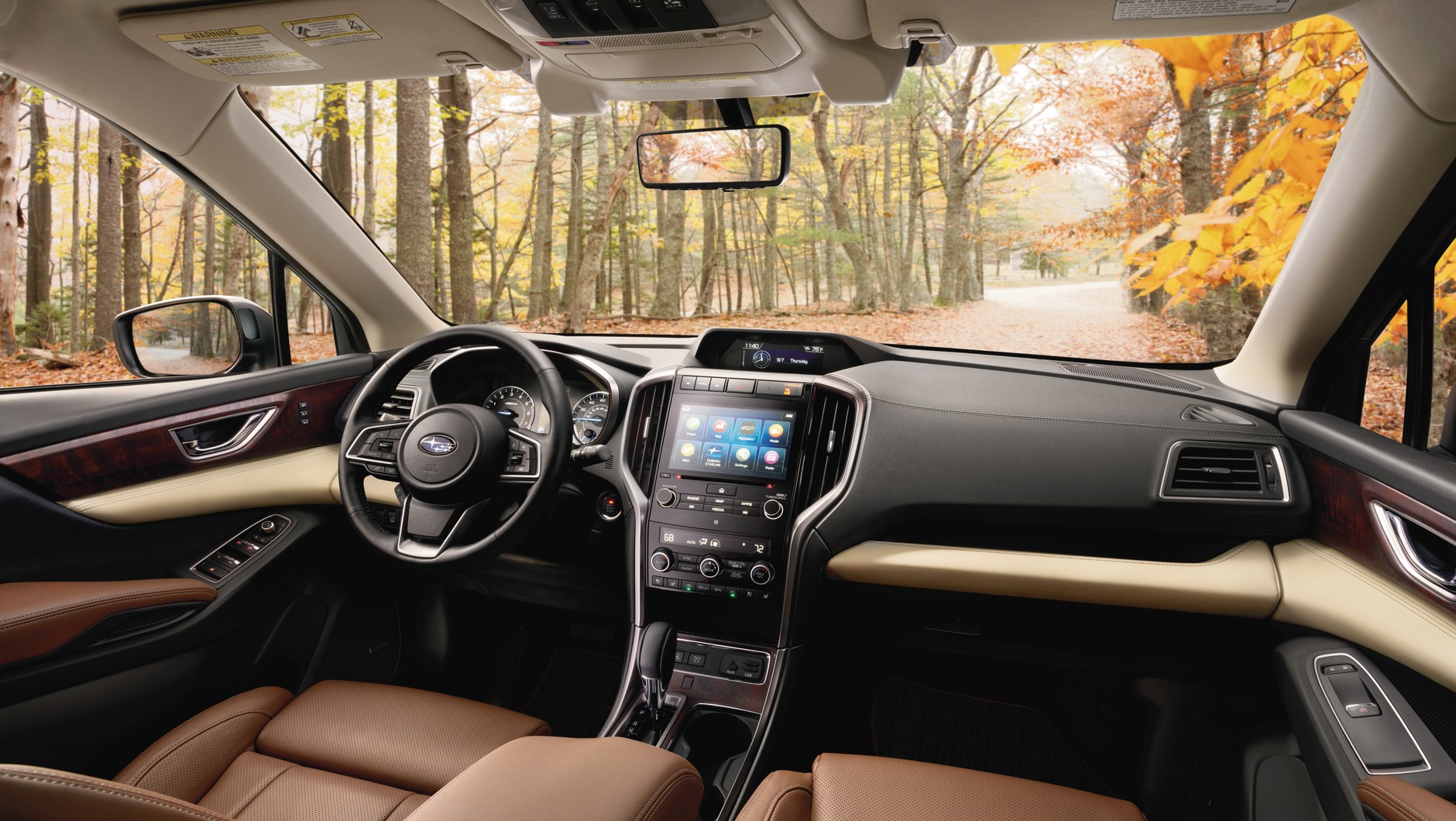 Subaru Ascent dostępne będzie z dużym 8 calowym ekranem i system multimedialnym z Android Auto, CarPlay oraz Starlink