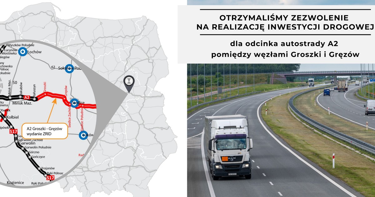 Można budować kolejny odcinek autostrady A2 pomiędzy Mińskiem Mazowieckim a Siedlcami