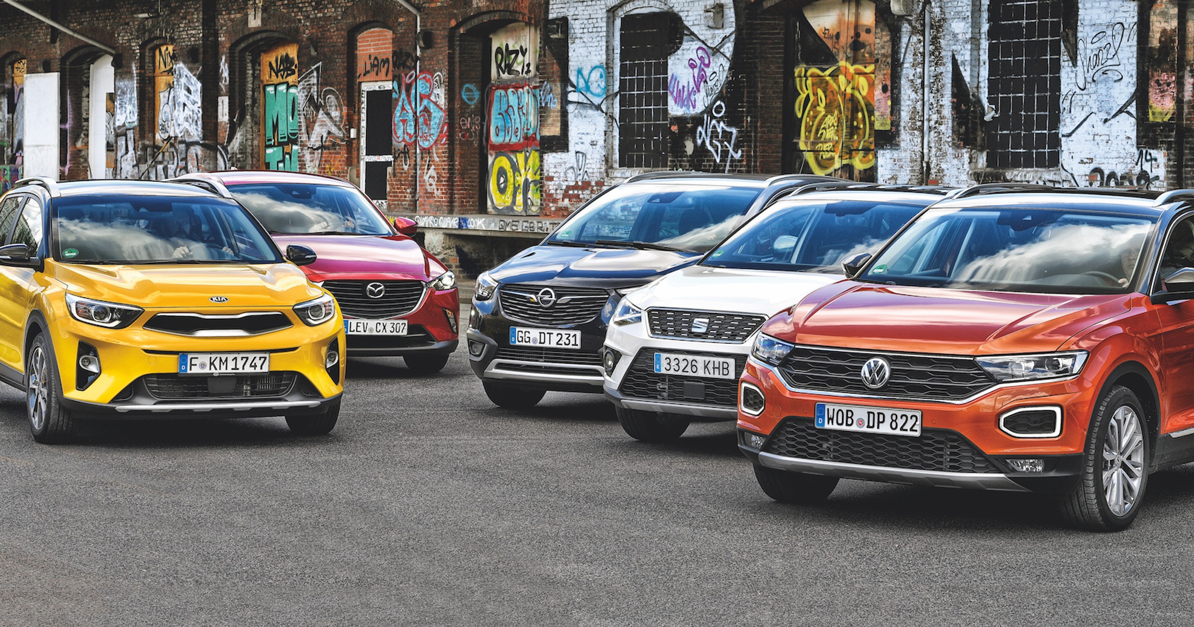 Kia Stonic, Mazda CX-3, Opel Crossland X, Seat Arona i Volkswagen T-Roc