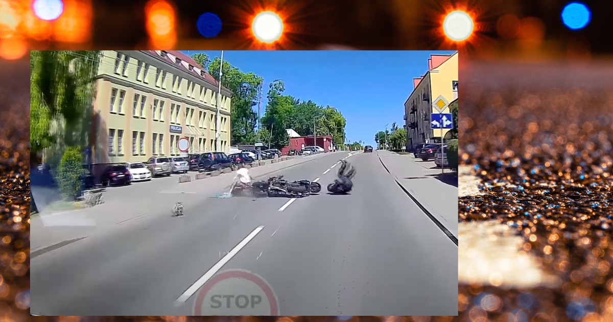 Wypadek motocykla i skutera