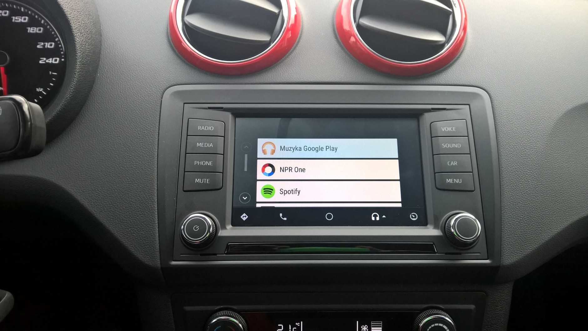 Android auto - tryb muzyki