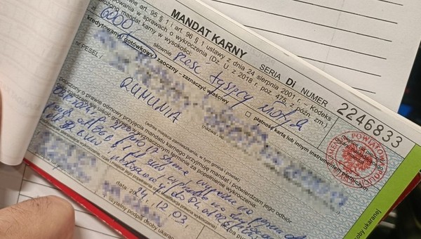 Kierowca ciężarówki ukarany mandatem na 6 tys. zł. Dostał też 30 punktów karnych