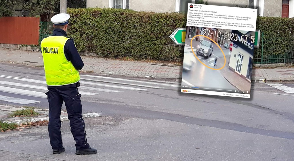 Kierowca nie zauważył, że potrącił dziecko (Screen: Facebook/portalwrc)