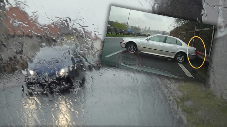 Kierowca nie dostosował się do warunków jazdy (Screen: Facebook/Stop Cham)