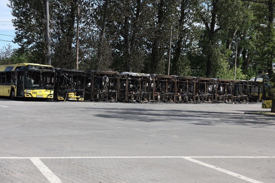 W Bytomiu spłonęło 10 autobusów. Biegły wydał opinię