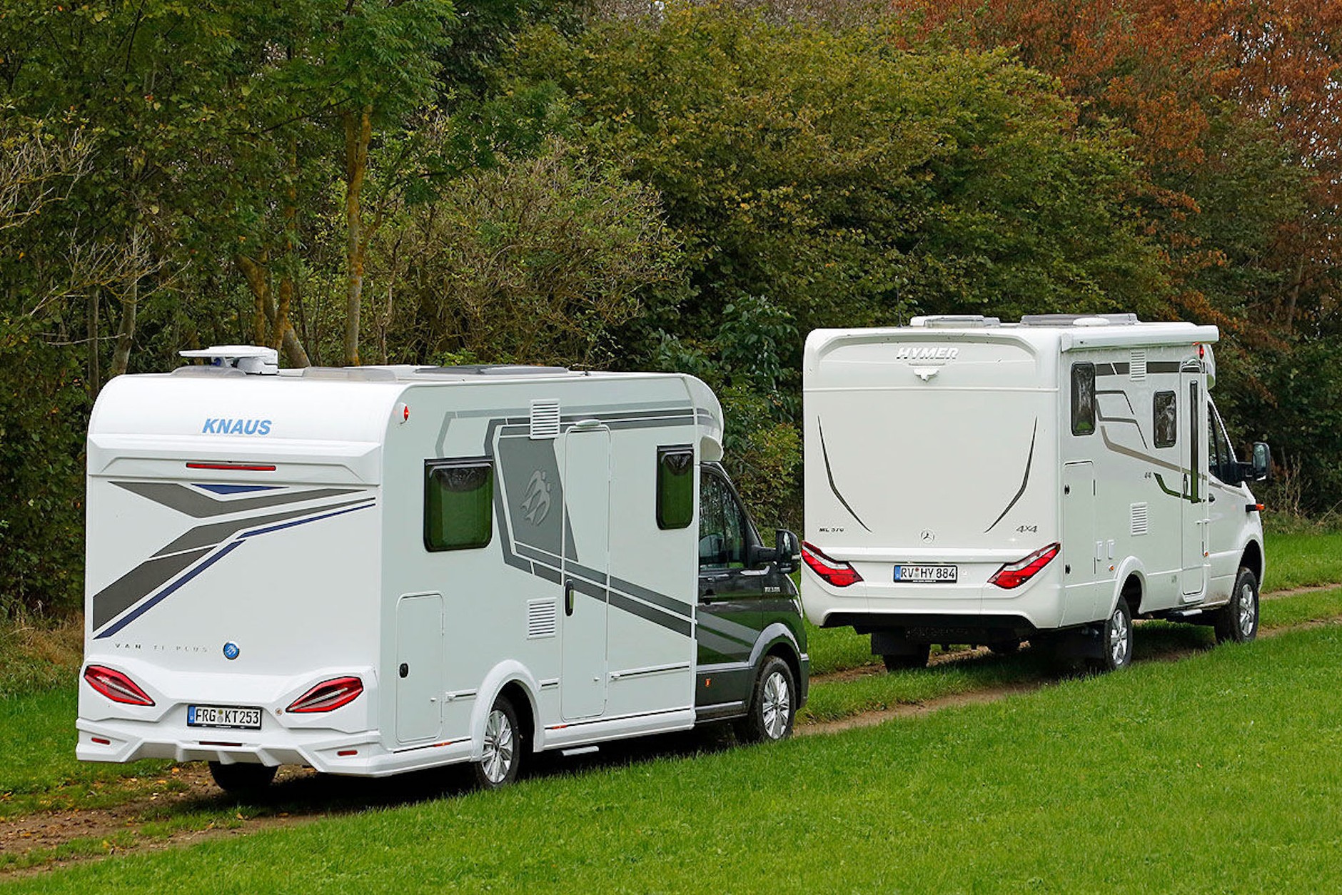 Dwa kampery 4x4: Hymer i Knaus