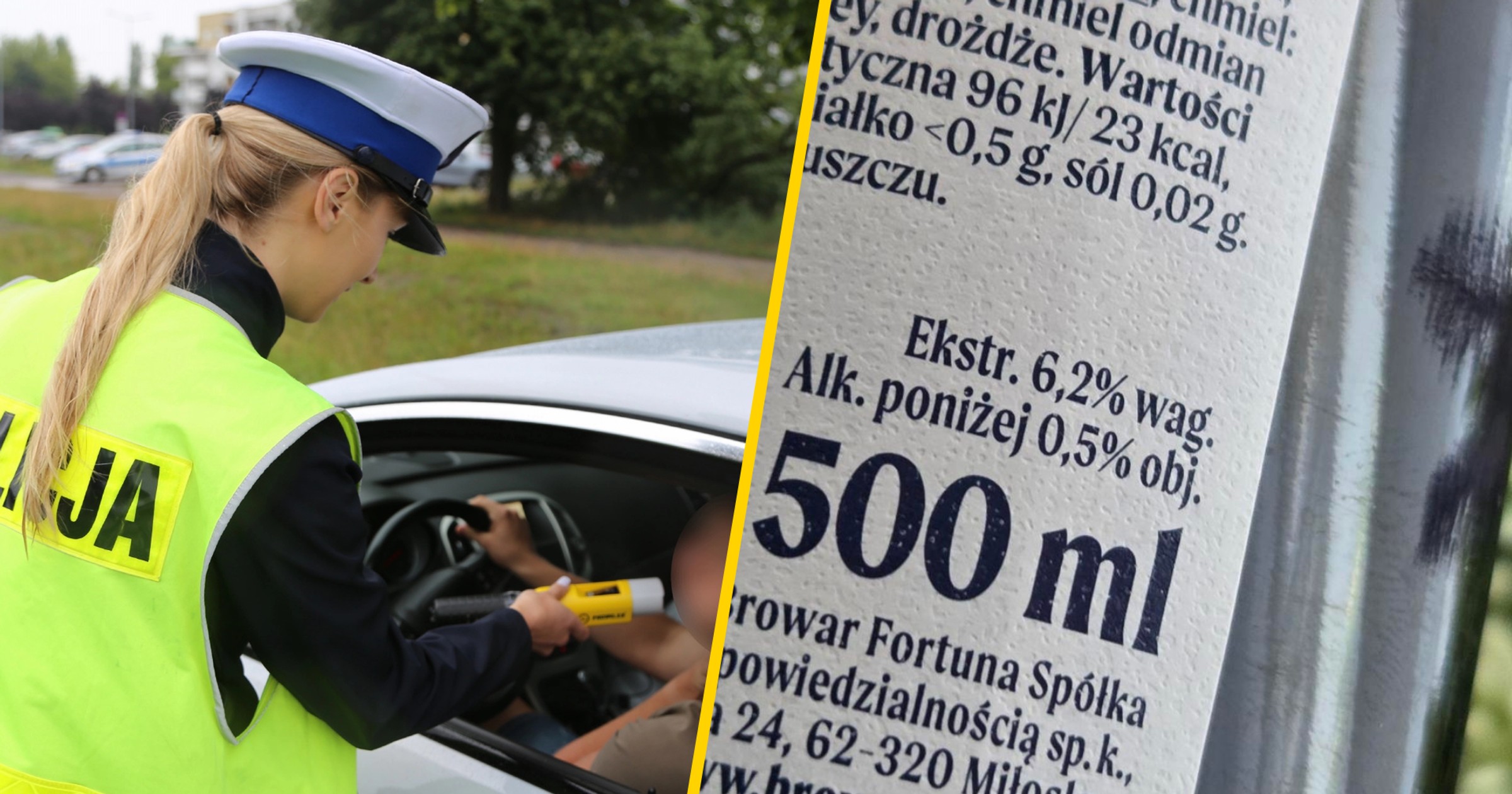 Kontrola trzeźwości. Czy kierowca może pić piwo bezalkoholowe "alk. do 0,5 proc."? Tak!