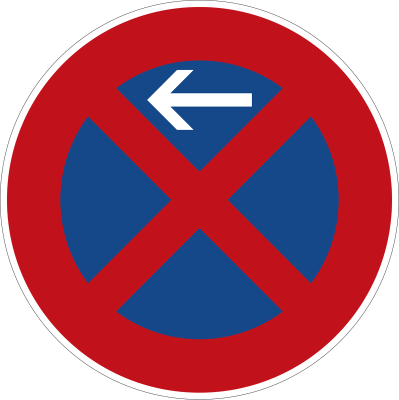 Niemiecki znak 283-10 - Zakaz zatrzymywania się