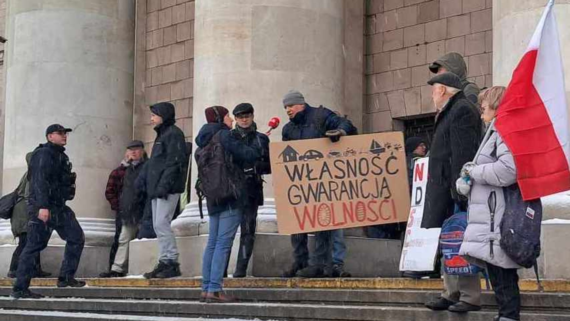 Protest w sprawie warszawskiej SCT
