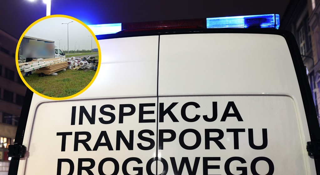 Samochód dostawczy zatrzymany na drodze ekspresowej S19