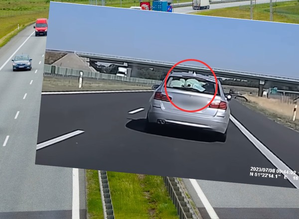 W aucie przed nim zauważył tajemniczą kartkę. Natychmiast ruszył w pościg [WIDEO]
