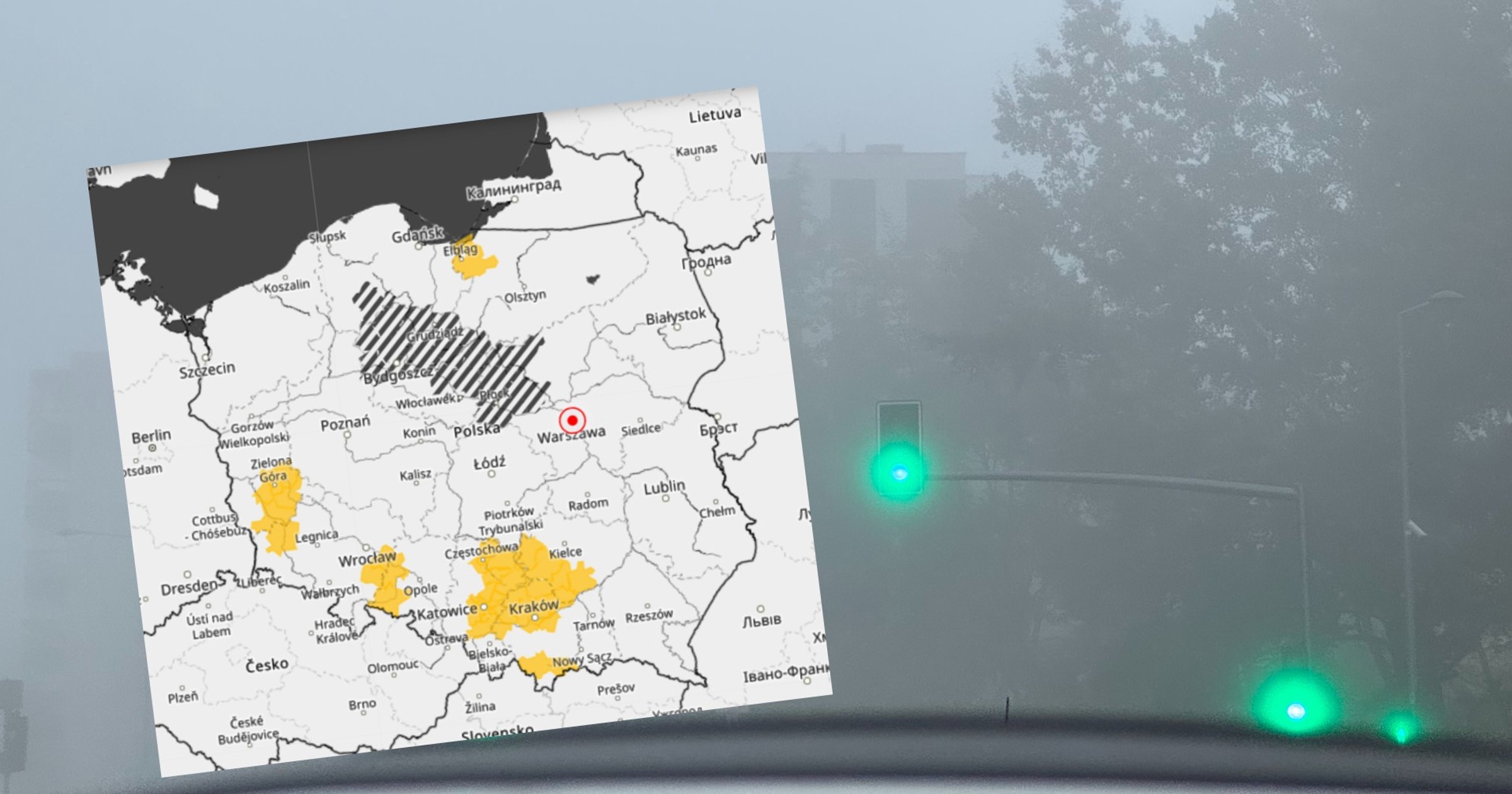 Mgła na drodze