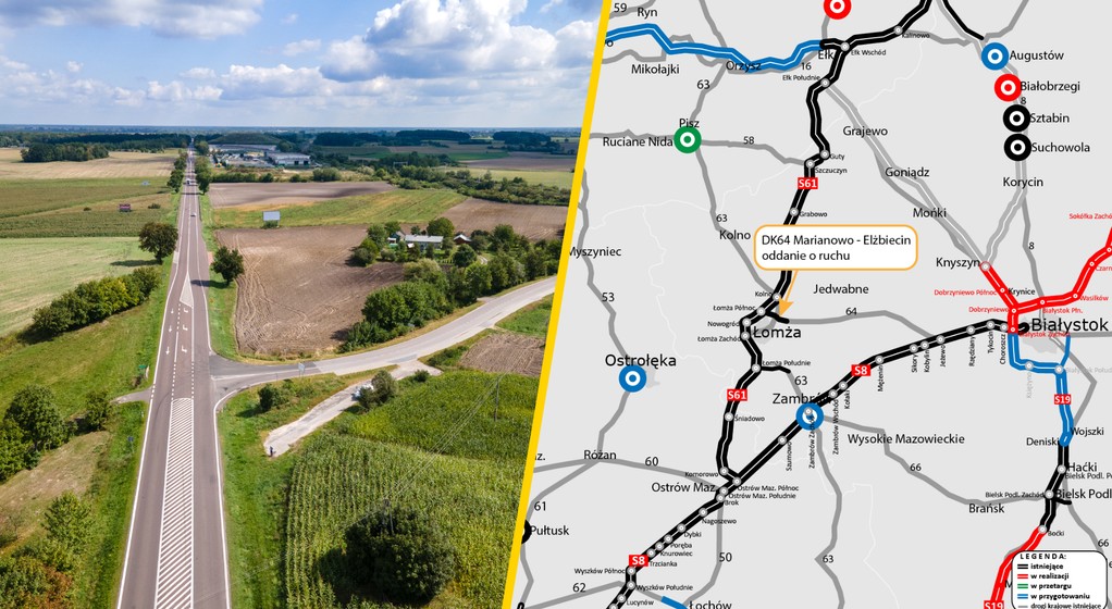 Droga DK64 koło Łomży gotowa 