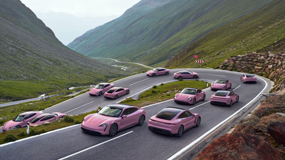 Zdjęcie z sesji Porsche Taycan 4S wykonanej przez Tomka Mąkolskiego