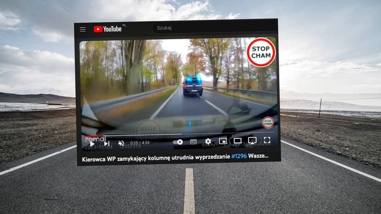 Kierowca zamykający kolumnę utrudniał innym kierującym wyprzedzanie