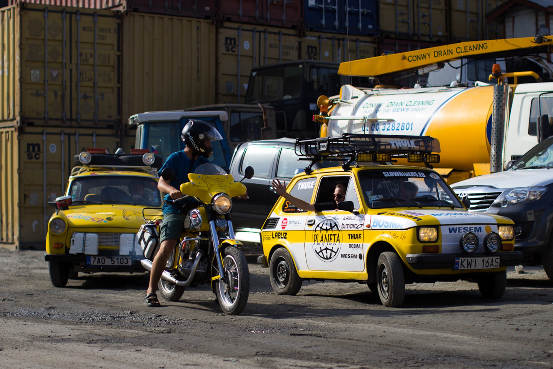 SlowRide 2012 - rozładunek "żółtych bestii"