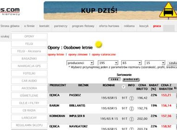 Opony nie muszą być drogie