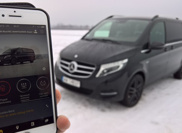 Klasa V pod kontrolą smartfona. Test Mercedes Me