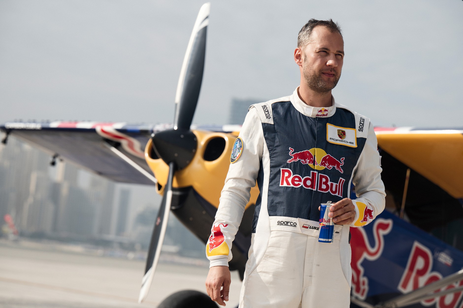 Łukasz Czepiela wylądował samolotem na lotnisku dla helikopterów