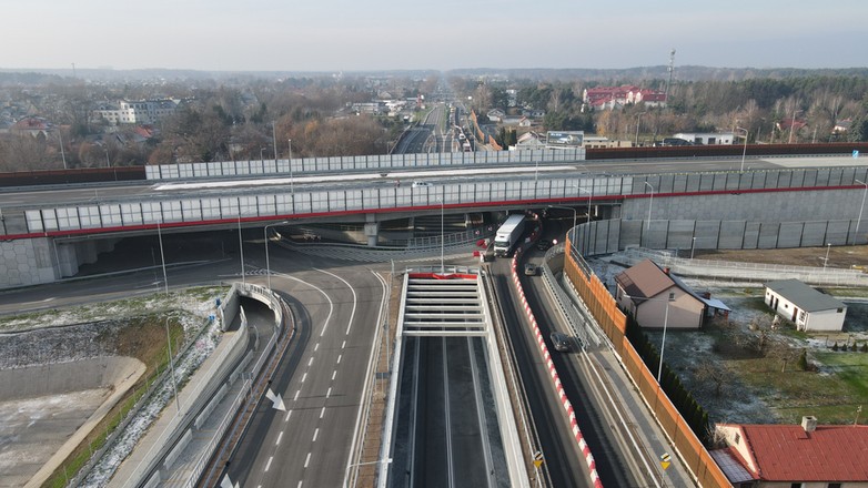 Droga S17 - węzeł Zakręt