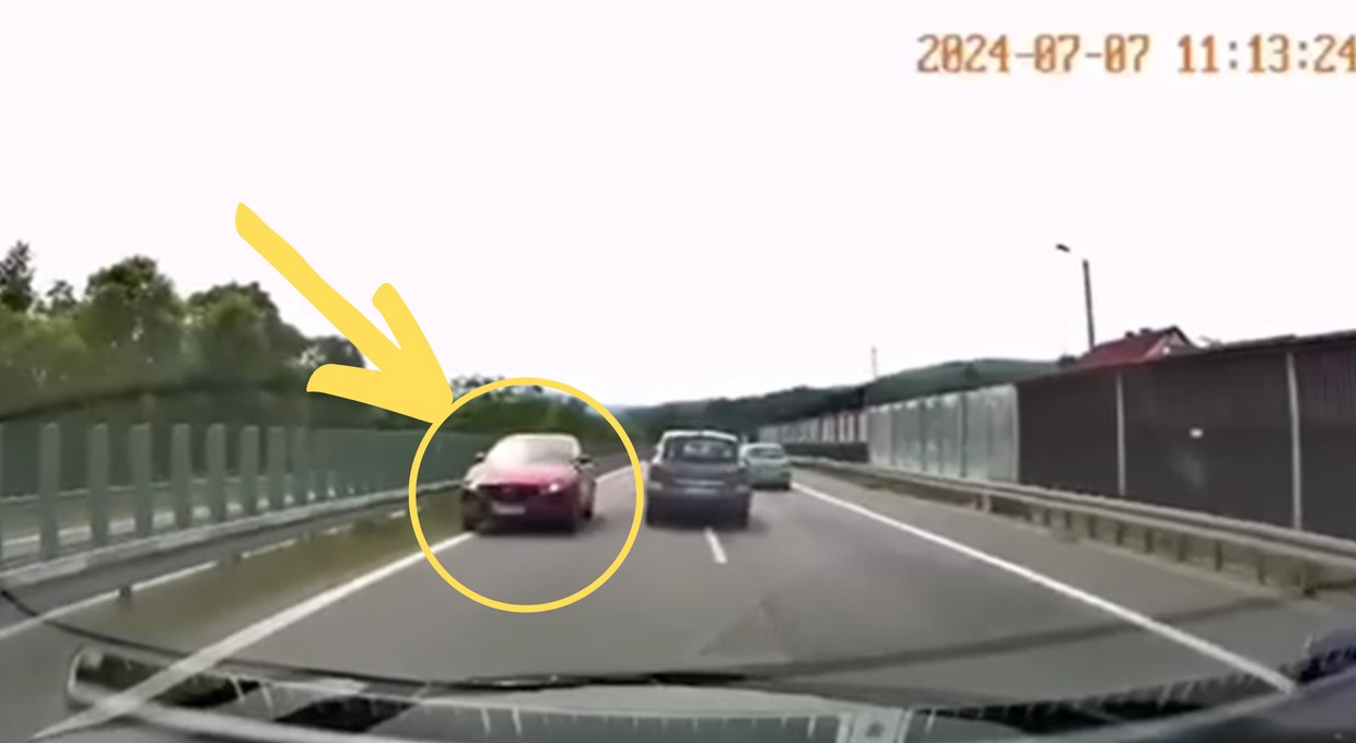 Jechała zakopianką pod prąd. Tragedia była o włos. Wszystko się nagrało [WIDEO]